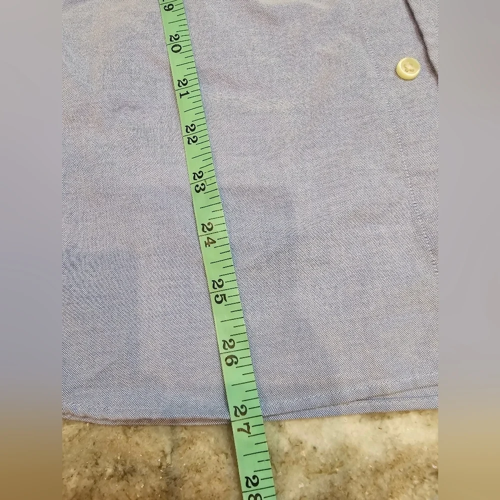 Ralph Lauren Men’s XL Slim Fit Short Sleeve Oxford Shirt Light Blue Pony Logo